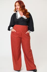 Unique Vintage Plus Size 1940s Ginger Wide Leg Pants