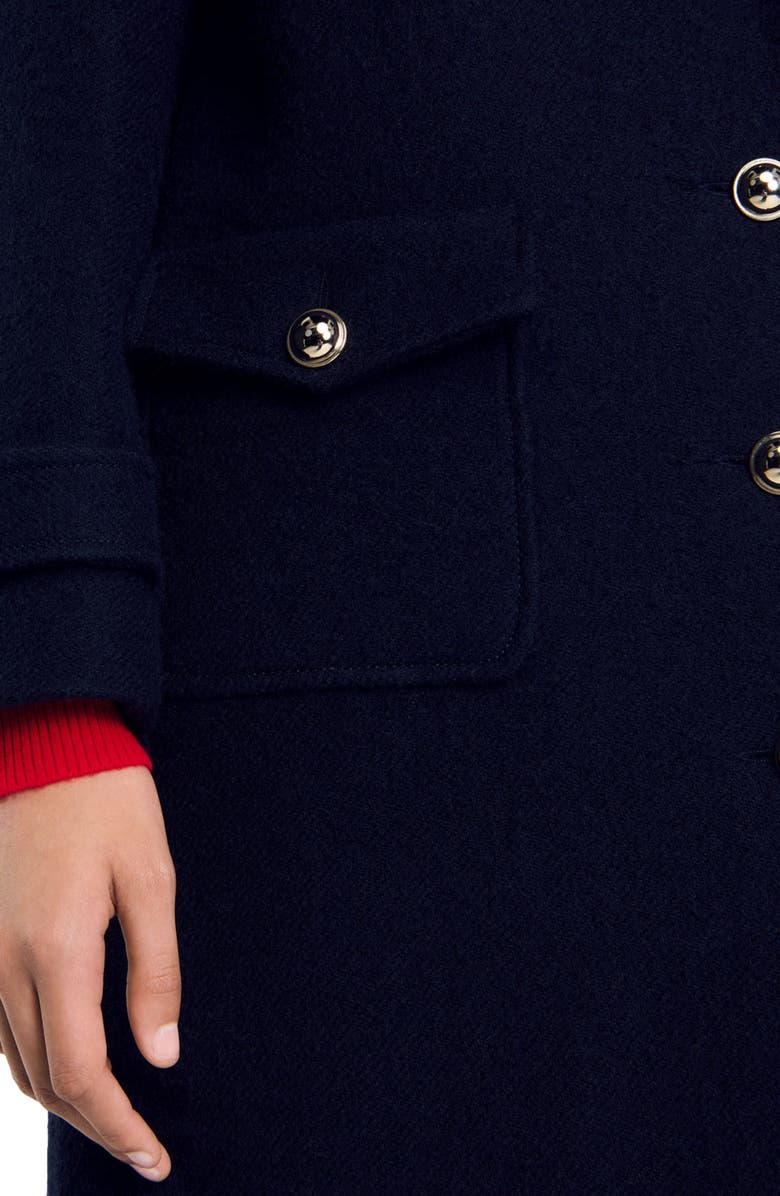 SANDRO Long oversized coat, Alternate, color, 