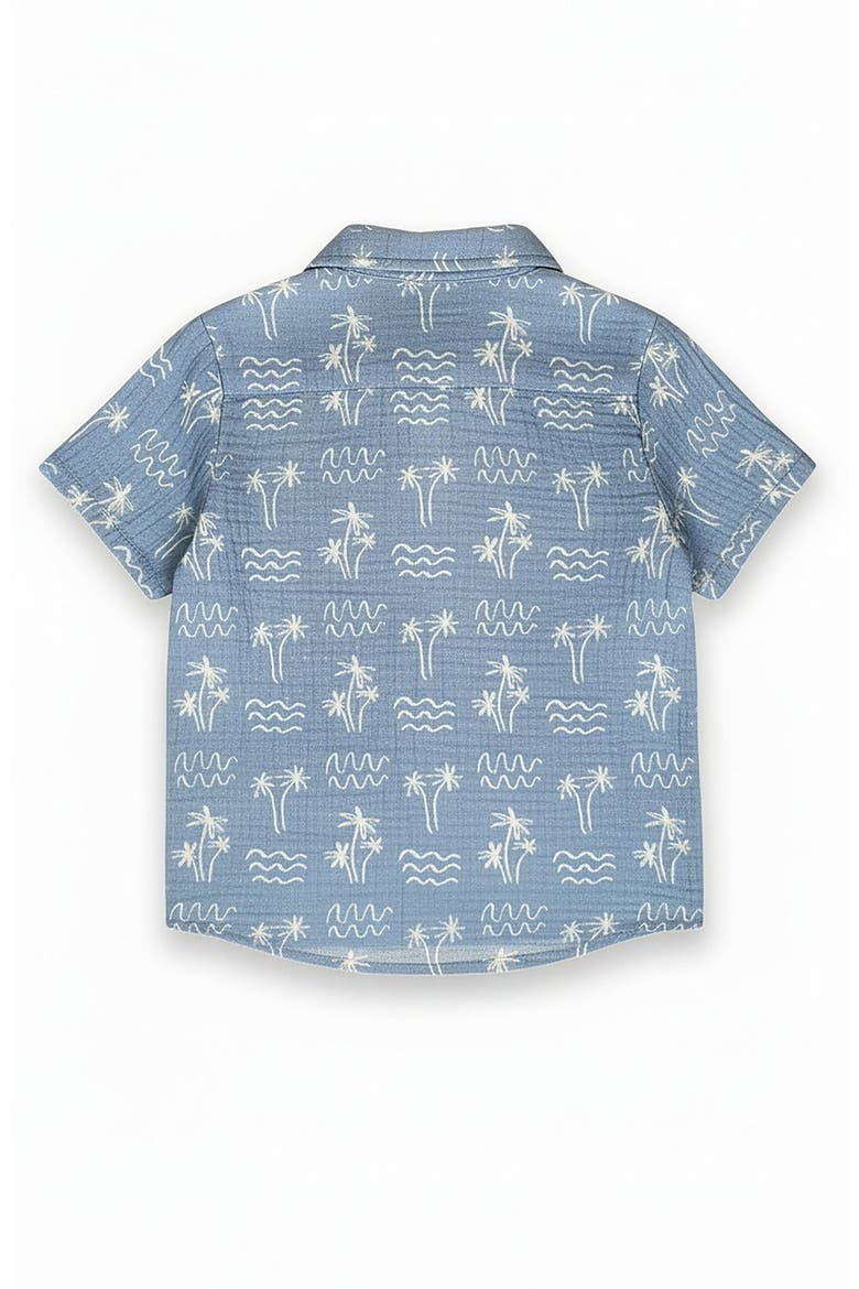 Jerry Cotton Short Sleeve Buttondown, Alternate, color, Denim Blue