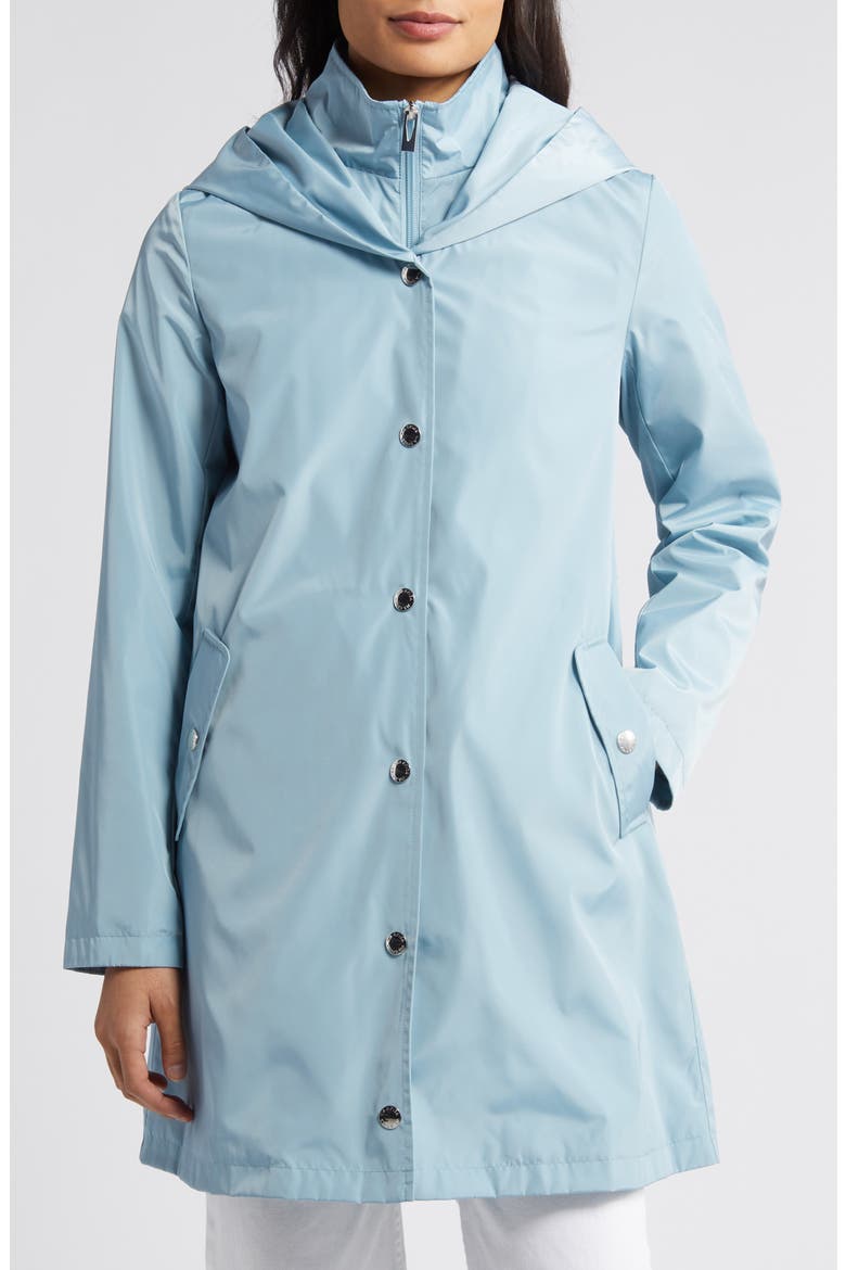 Water Resistant Packable Rain Jacket, Main, color, SKY BLUE
