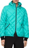 Burberry Check-stitch Nylon Doversgreen Puffer Jacket