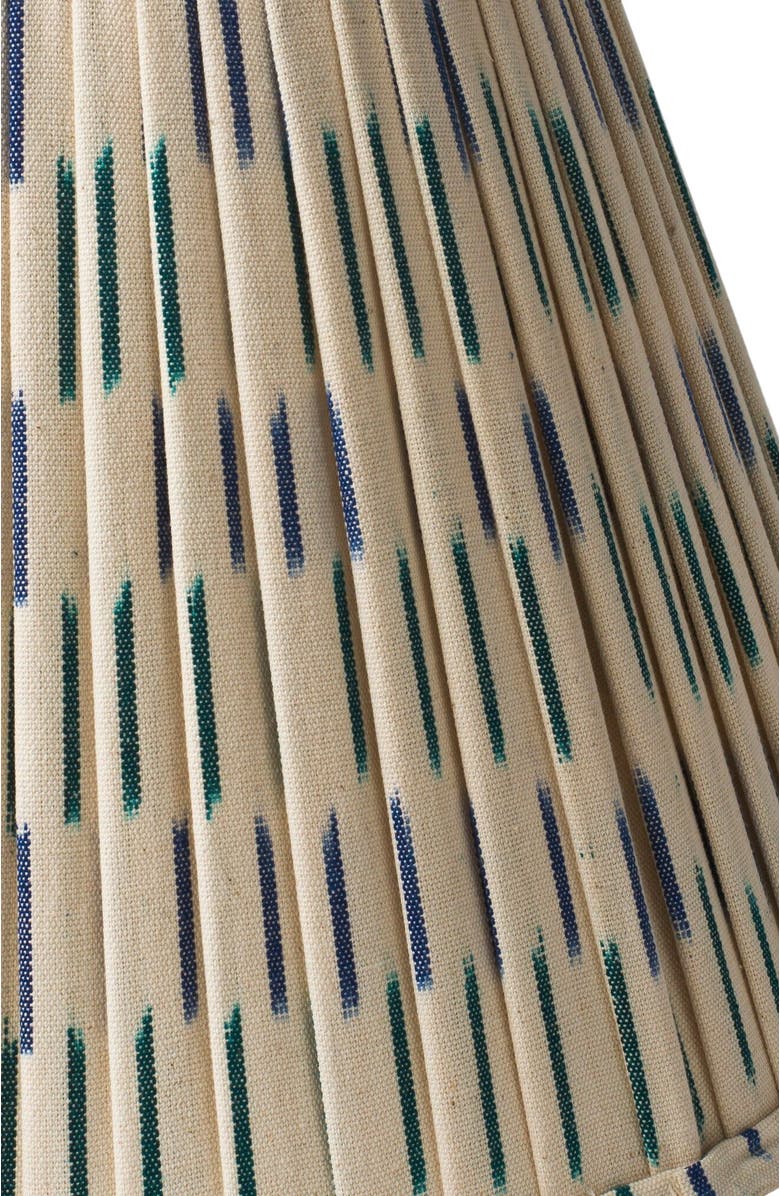 Mela Artisans Ikat Blue Pleated Lampshade, Alternate, color, Beige