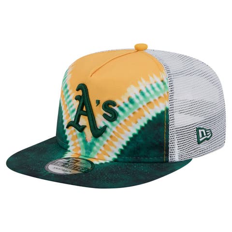 Men's New Era Athletics Tie-Dye Golfer Trucker Adjustable Hat