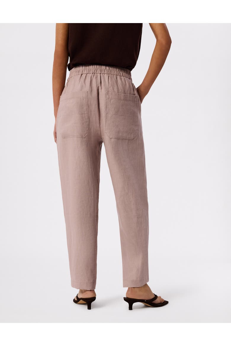 Linen Barrel Leg Trouser, Alternate, color, Dusty Pink