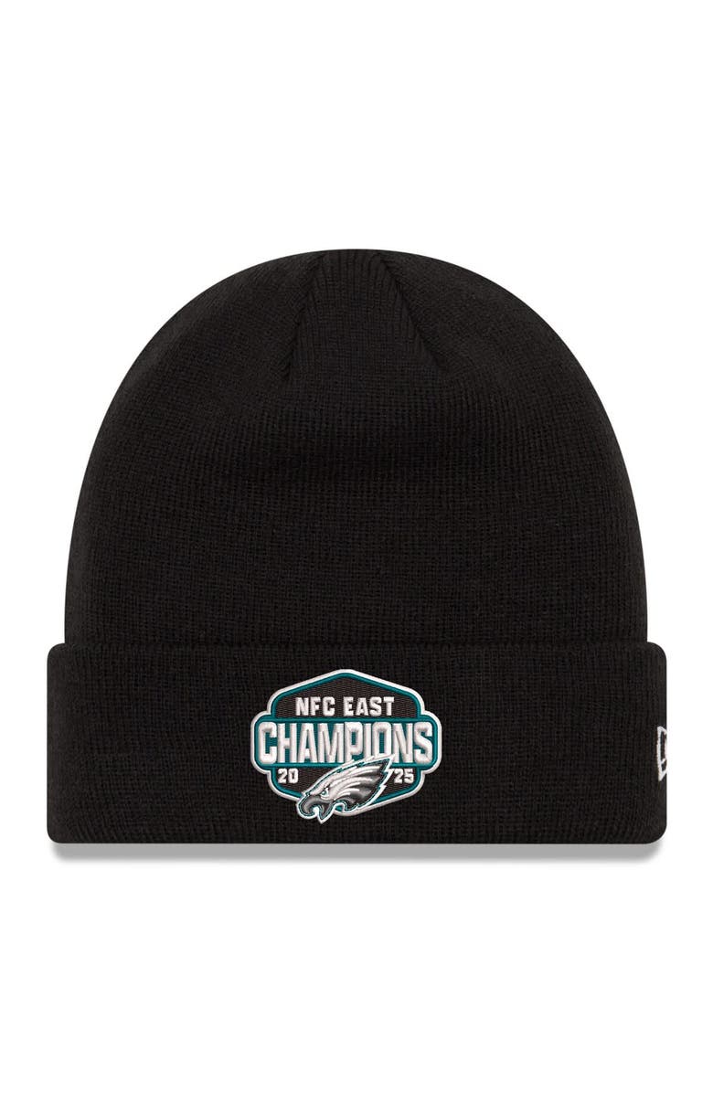 New Era Men's New Era Black Philadelphia Eagles 2025 NFC East Division Champions Cuffed Knit Hat, Main, color, Black