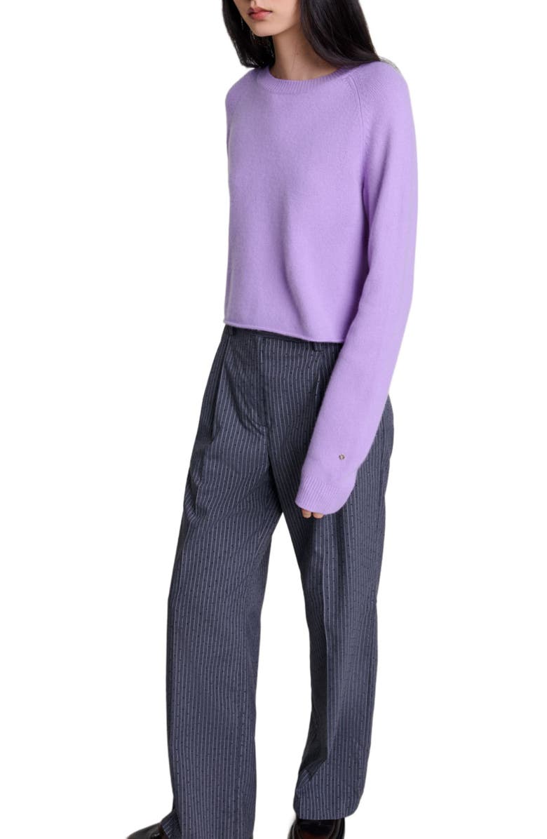 maje Rhinestone suit trousers, Alternate, color, 