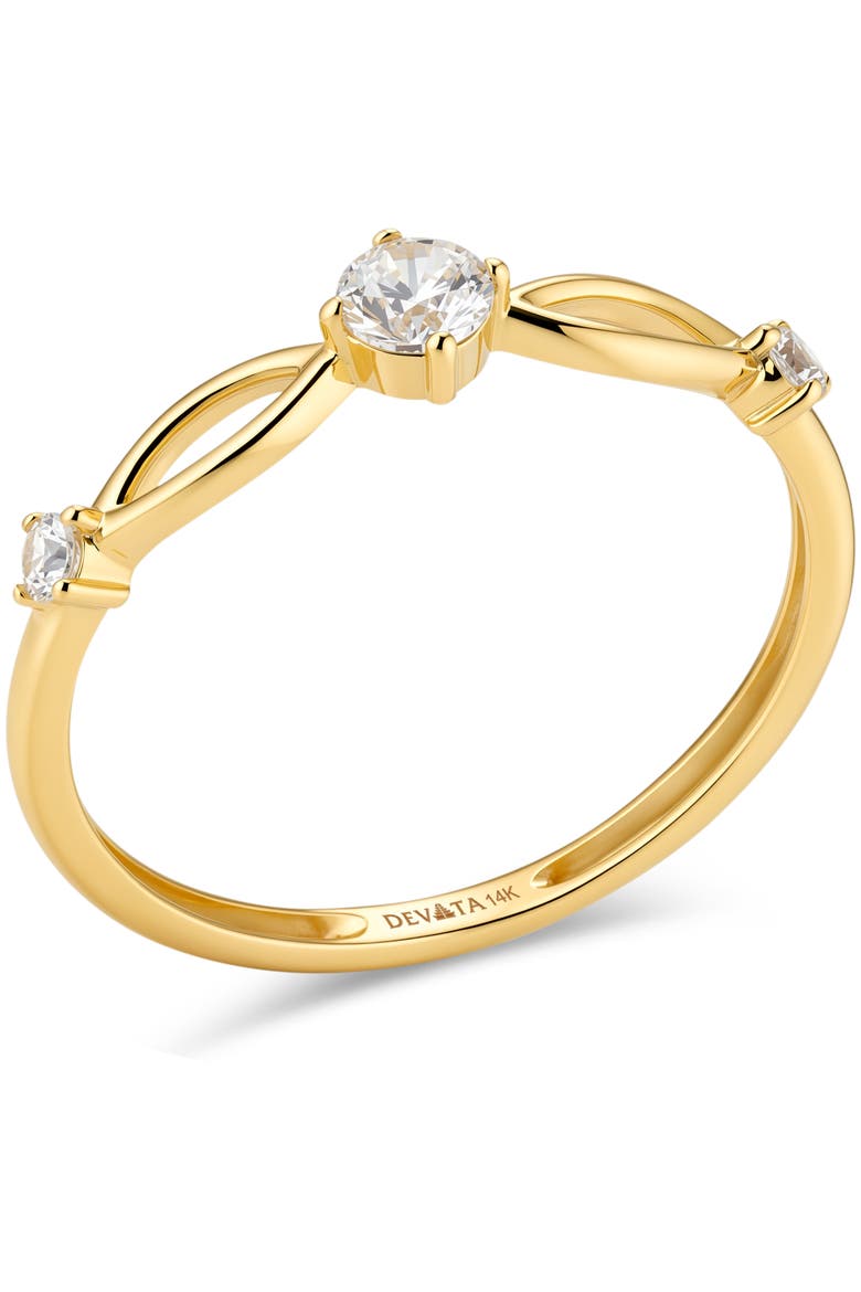 Love Knot Promise Ring in 14K Gold, Alternate, color, Gold
