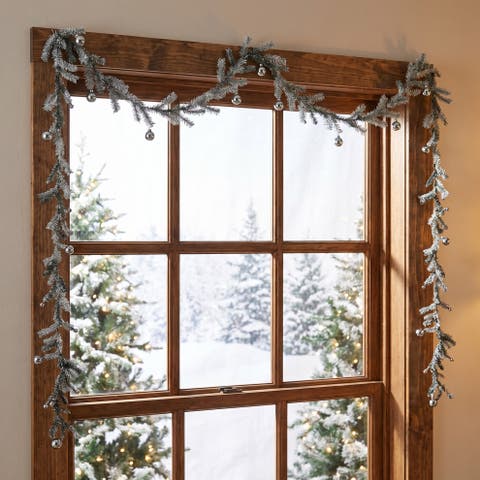 Tinsel Garland with Ball Ornaments