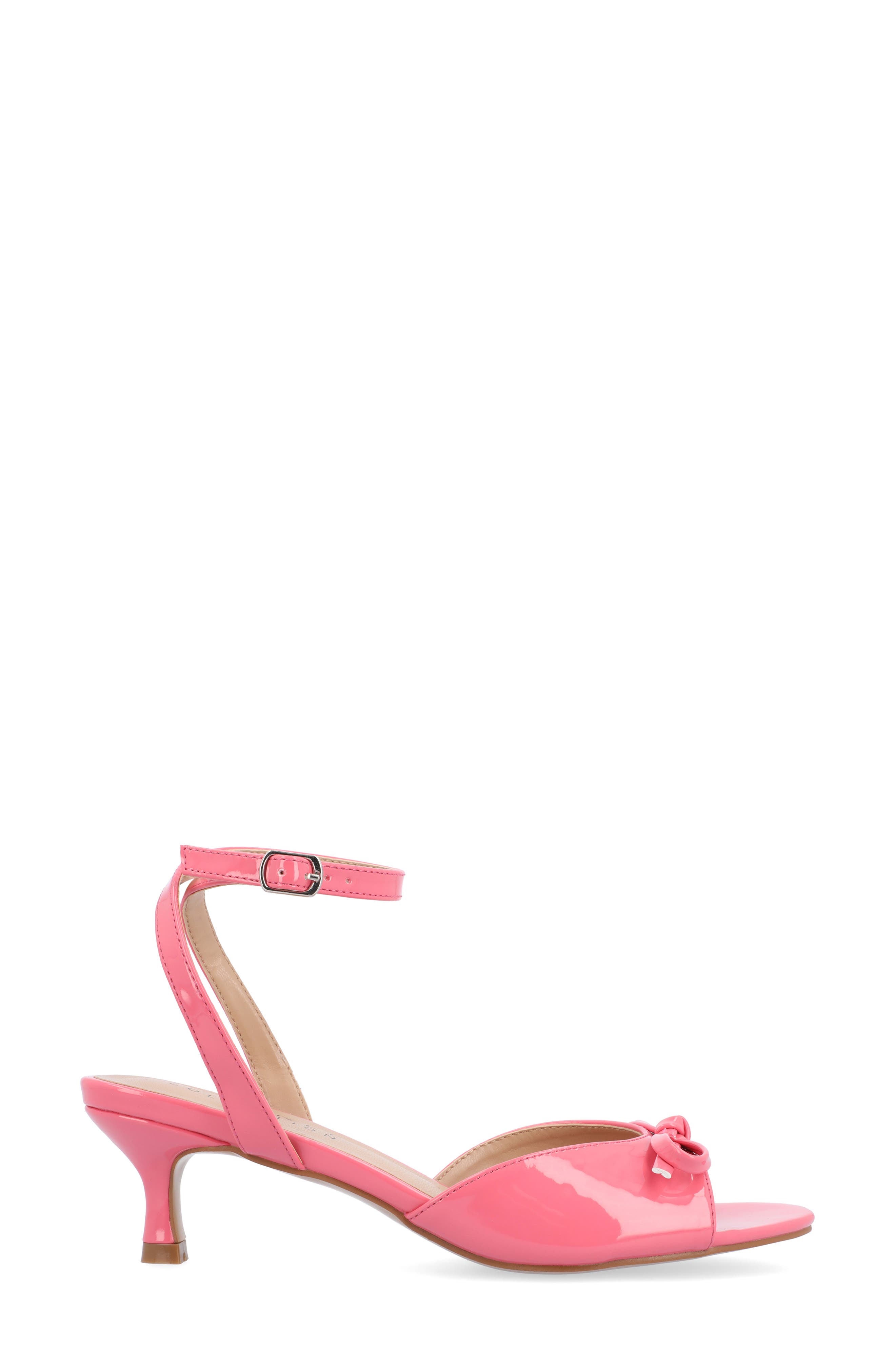 Jennifer Bow Ankle Strap Sandal, Alternate, color, PINK