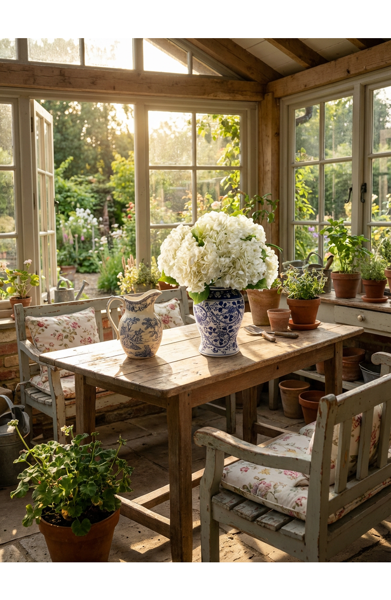 CocoBella Tinsley RealTouch Hydrangea Arrangement, Alternate, color, Snow