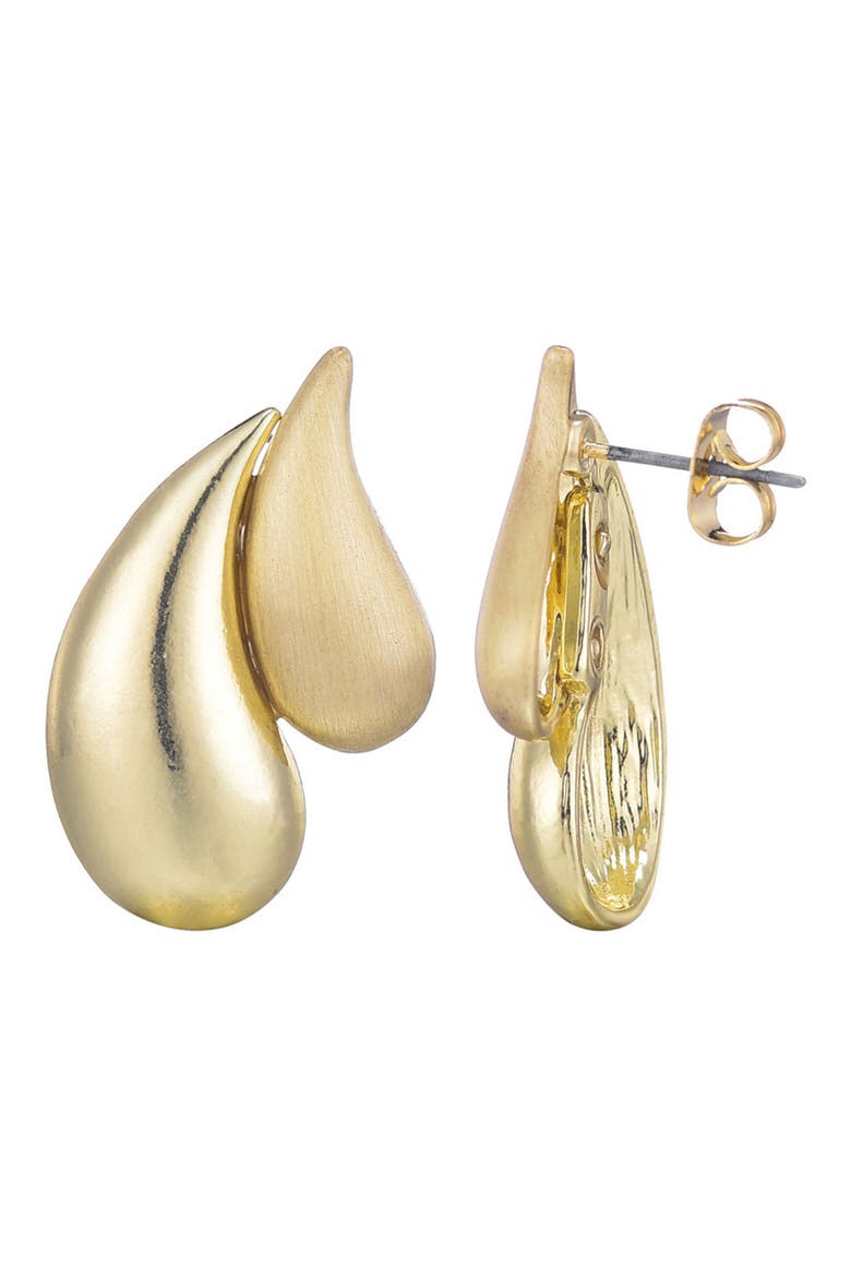 Teardrop Stud Earrings, Main, color, GOLD