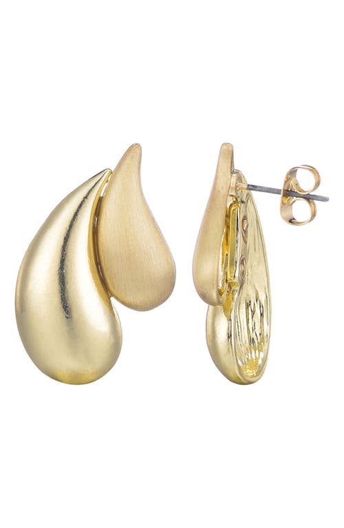 Adornia Teardrop Stud Earrings In Gold