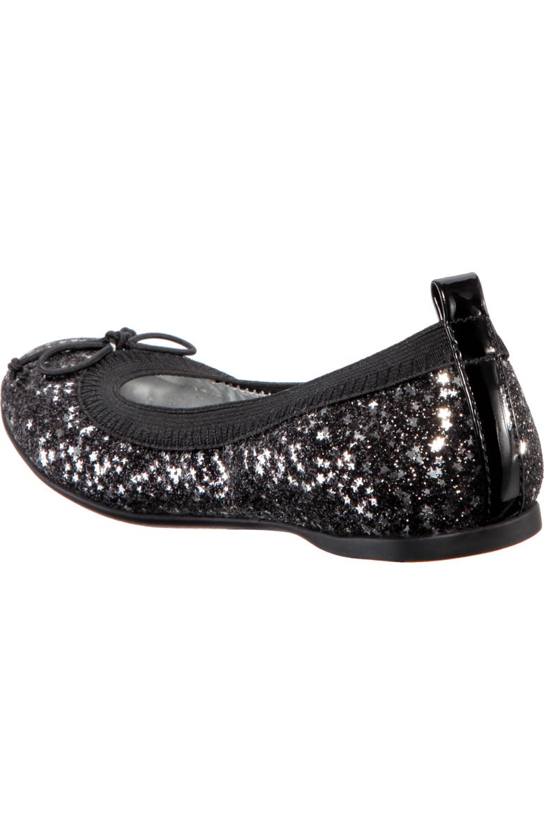 Nina Esther Ballet Flat, Alternate, color, Black Star Baby Glitter