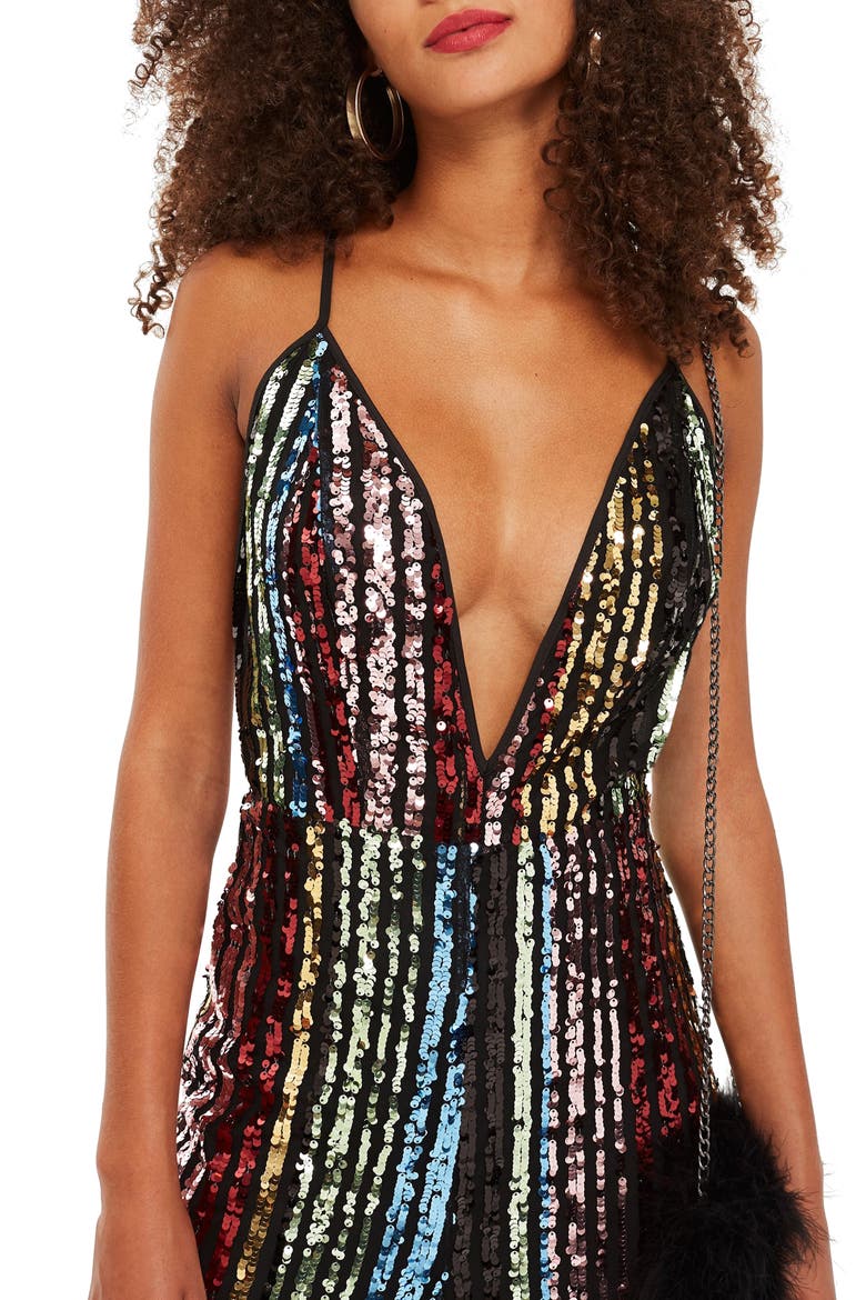 Rainbow Sequin Jumpsuit, Alternate, color, MULTI