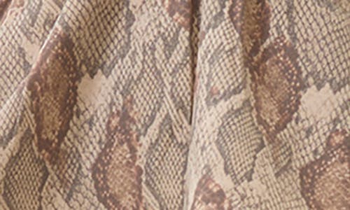Afrm Declan Snake Print Peplum Top In Neutral