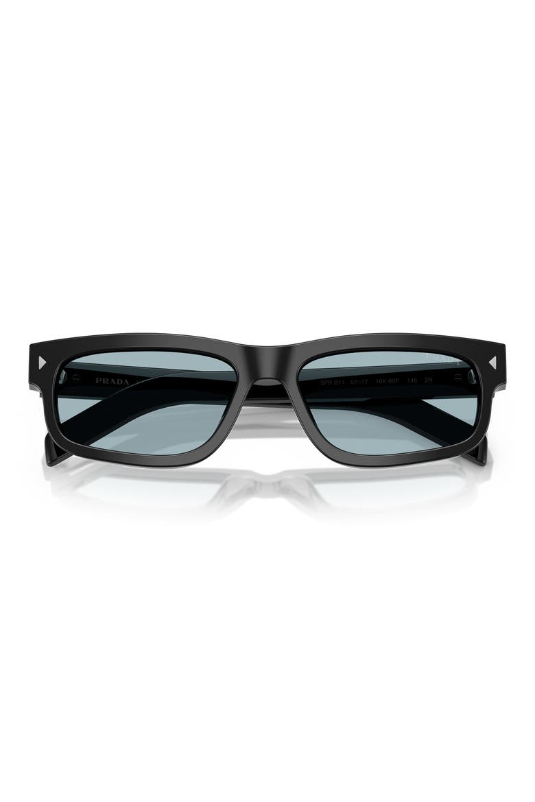 57mm Rectangular Optical Glasses, Alternate, color, BLACK