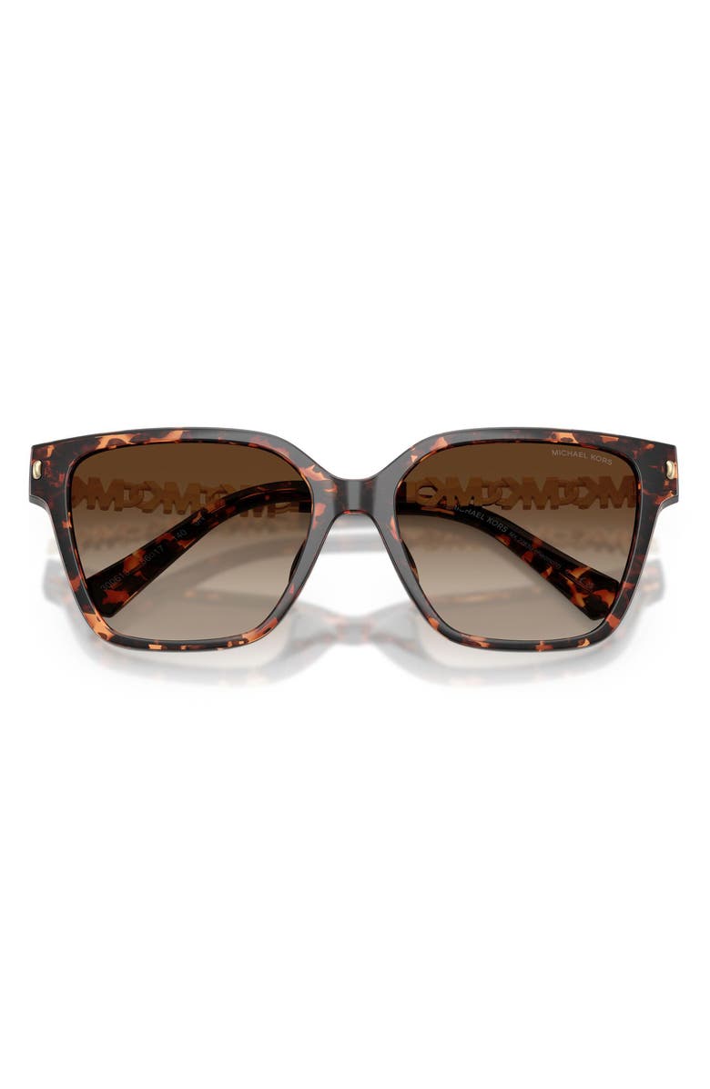 Michael Kors Piedmont 56mm Square Sunglasses, Alternate, color, Dark Tortoise / Smoke Gradient