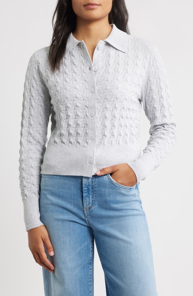 MARGARET O'LEARY Marley Button Front Cotton Cardigan, Main, color, 