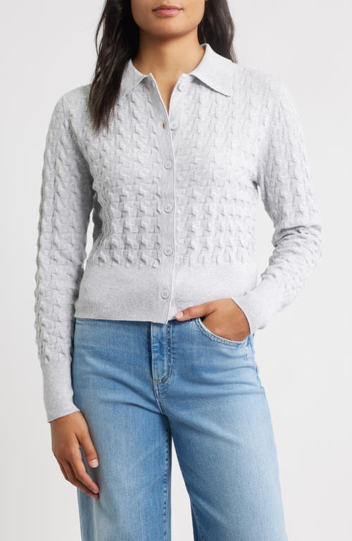 Margaret O'leary Marley Button Front Cotton Cardigan In Blue