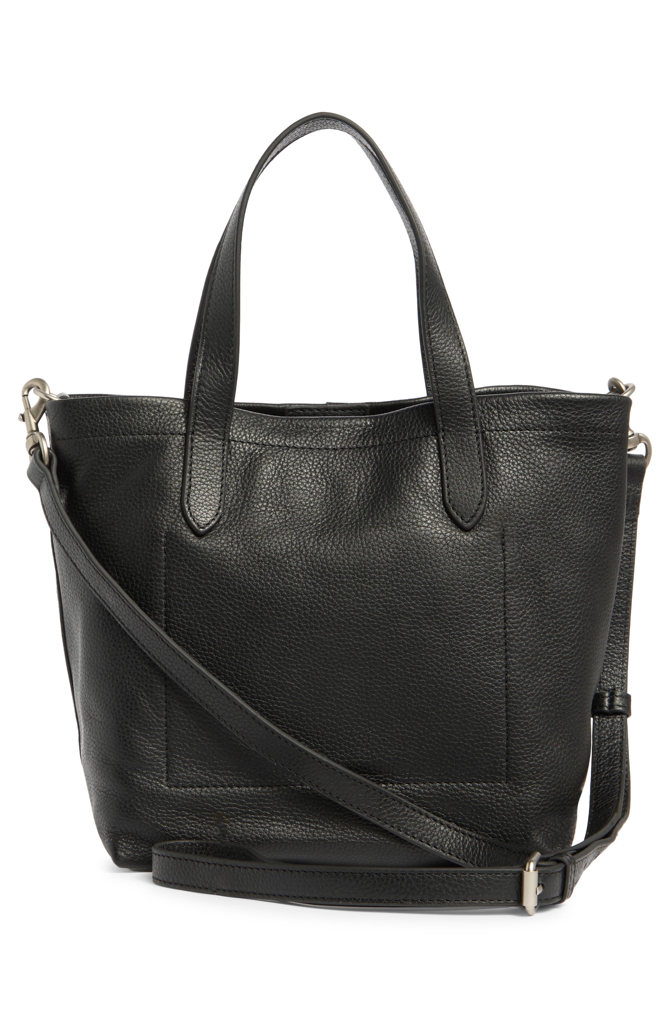 Lucky Brand Anny Mini Leather Tote Bag, Alternate, color, Black