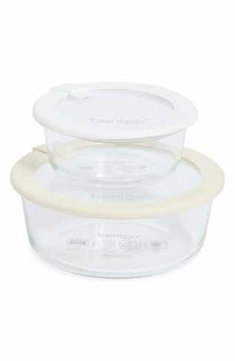 Set of 2 Assorted Glass Storage Containers with Lids