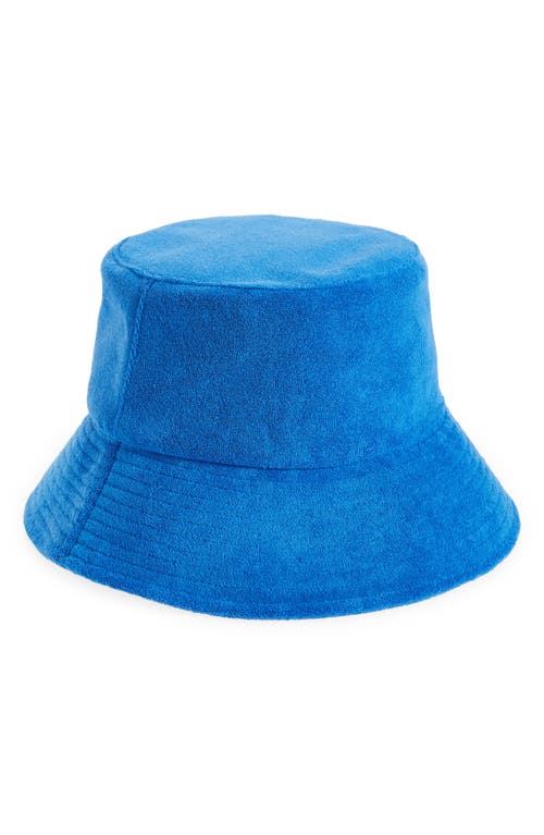 Lack of Color Wave Cotton Terry Cloth Bucket Hat in Cobalt 