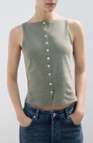 MANGO Button Front Tank