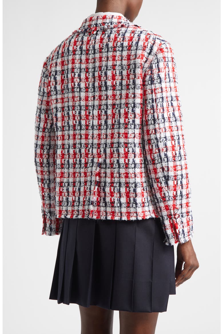 Shrunken Semi Semiconstructed Bouclé Tweed Sport Coat, Alternate, color, RED/WHITE/BLUE