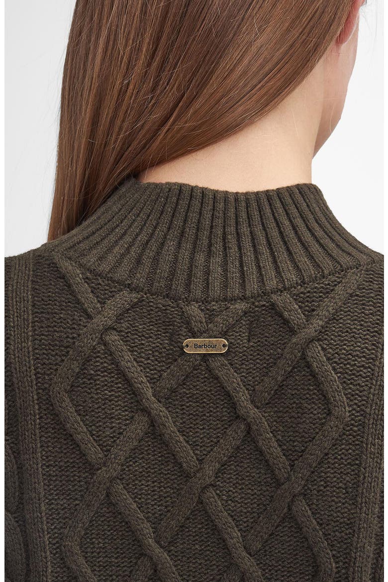 Clarence Long Sleeve Wool Blend Sweater Dress, Alternate, color, OLIVE GREEN