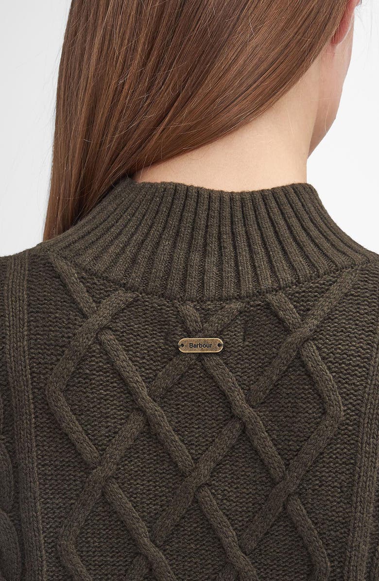 Barbour Clarence Long Sleeve Wool Blend Sweater Dress, Alternate, color, Olive Green