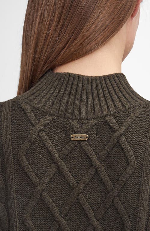 Barbour Clarence Long Sleeve Wool Blend Sweater Dress In Green