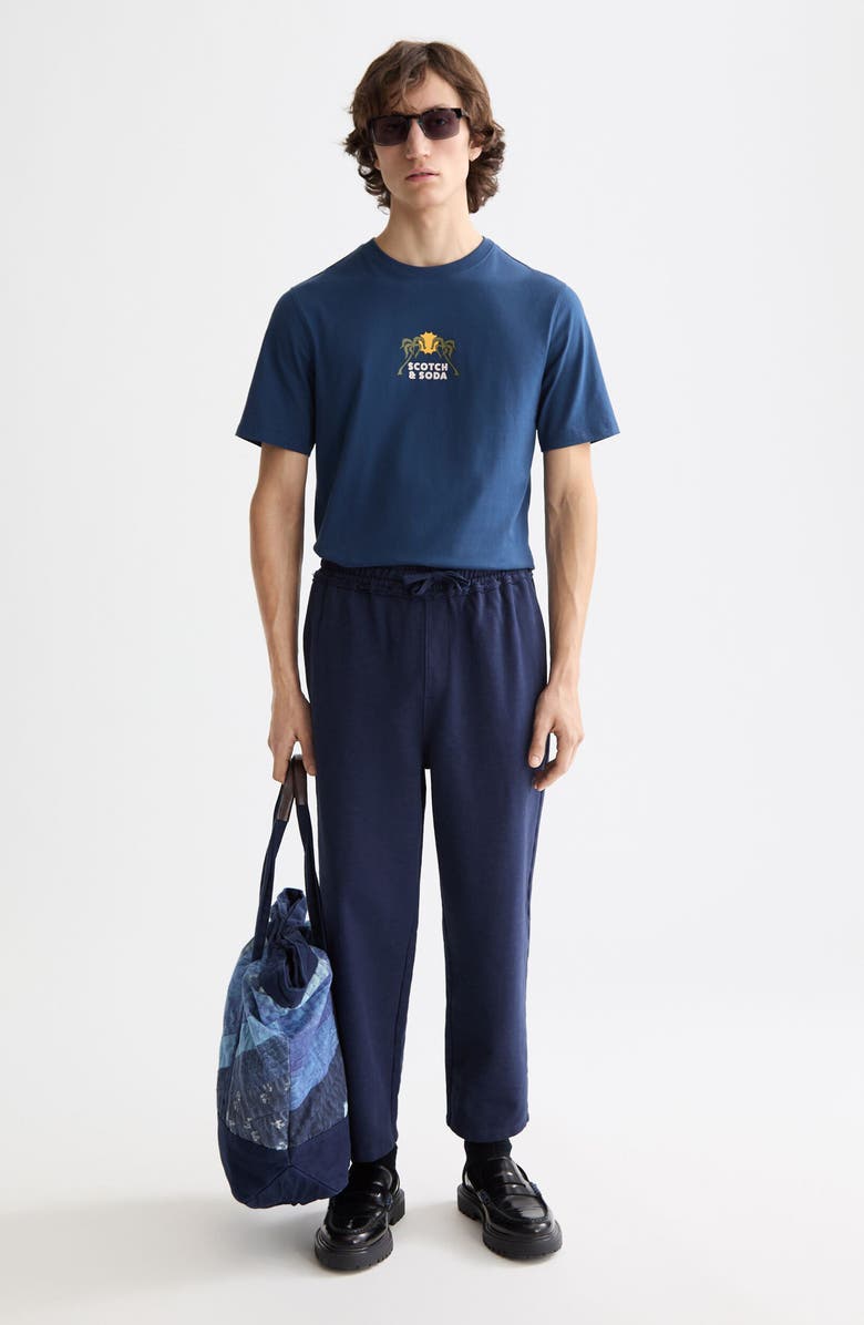 Scotch & Soda Crewneck Graphic T-Shirt, Alternate, color, Insignia Blue