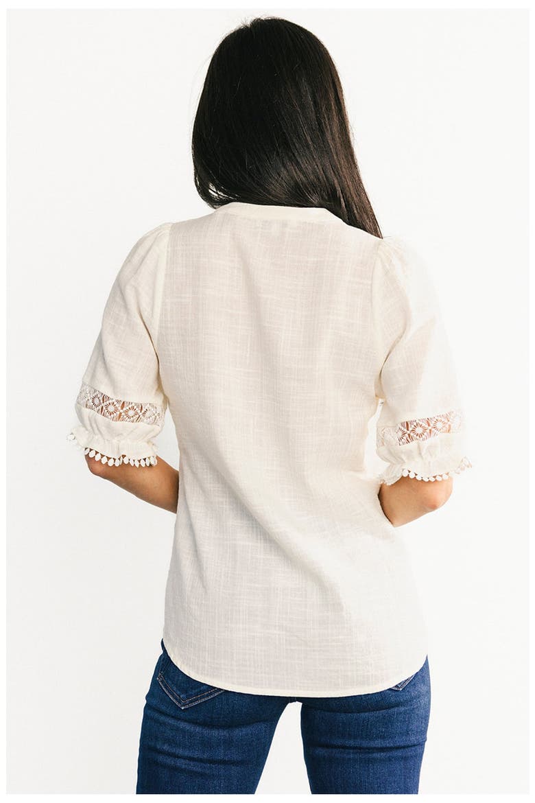 Alba Button Up Top, Alternate, color, Ivory