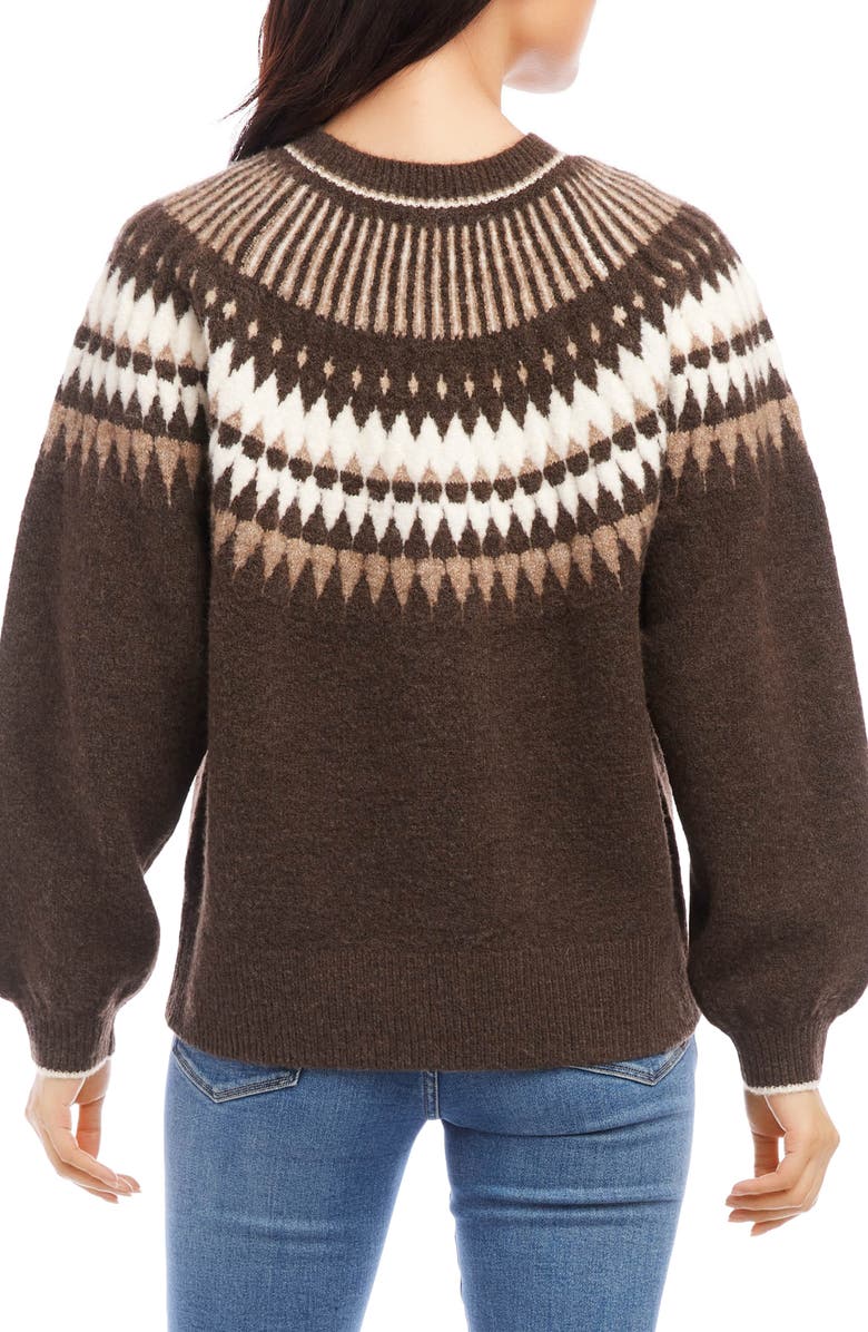 Karen Kane Fair Isle Jacquard Sweater, Alternate, color,