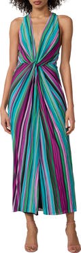 Diane von Furstenberg Zella Stripe Racerback Maxi Dress