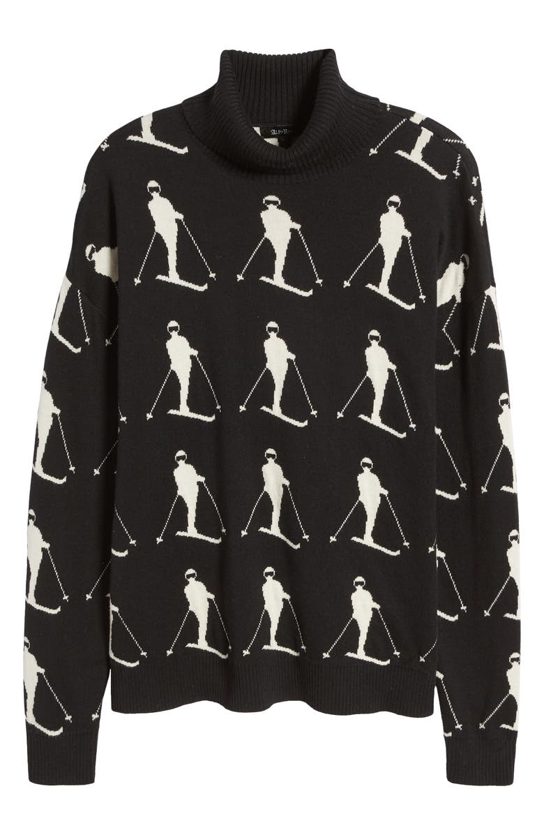 Alp N Rock Dani Skier Jacquard Organic Cotton Blend Turtleneck Sweater, Alternate, color, 