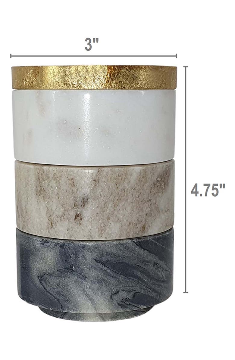 R16 HOME Ketch 3-Tiered Marble Stacking Jars, Alternate, color, Multi