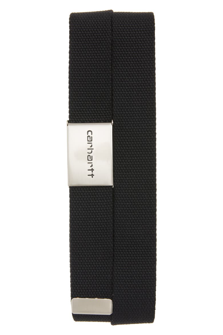 Chrome Clip Belt, Main, color, BLACK