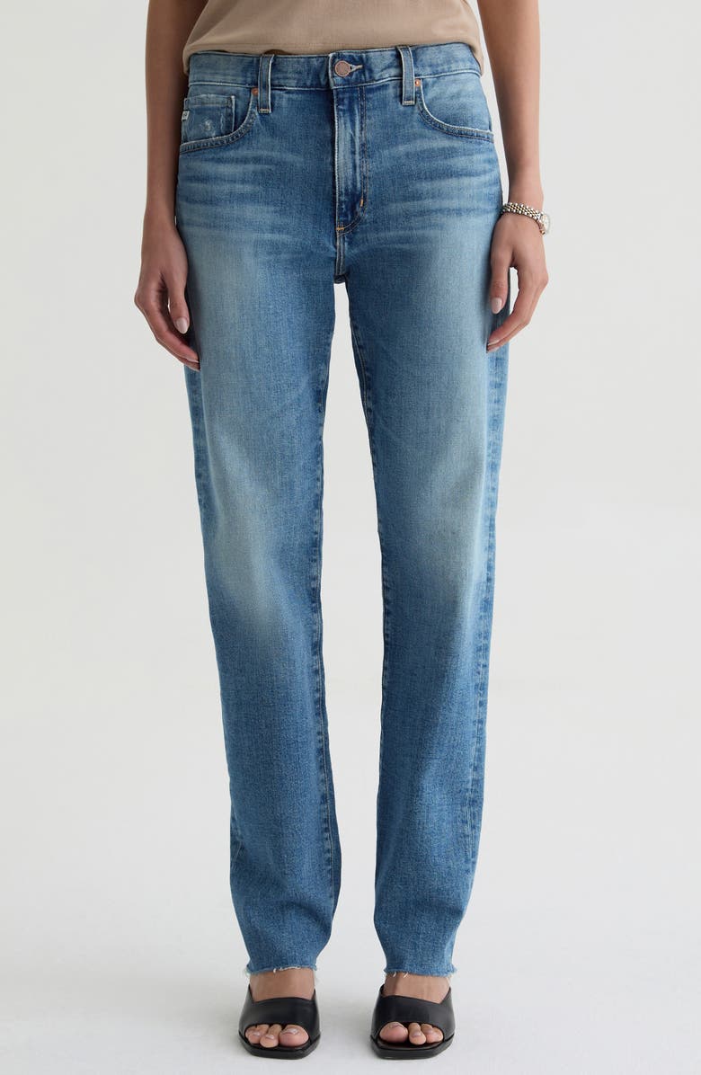 AG The Boyfriend Mid Rise Straight Leg Jeans, Main, color, American West