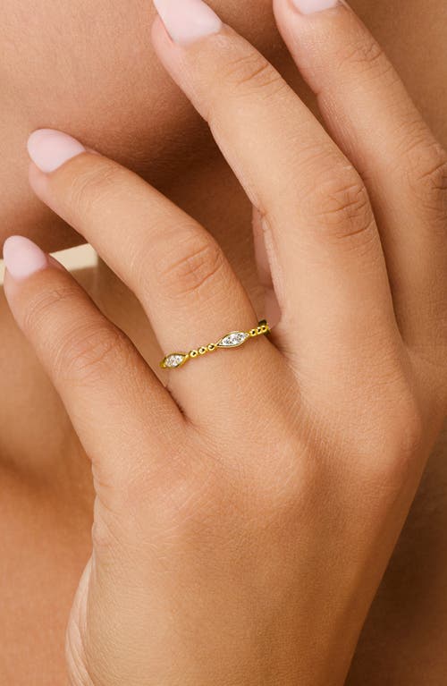 Sterling Forever Lydia Cubic Zirconia Bubble Ring In Gold