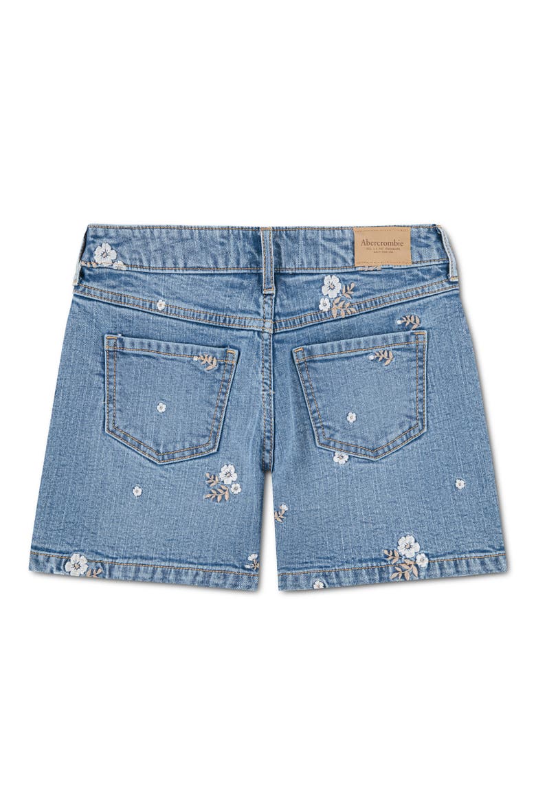 Kids' Floral Toss Denim Shorts, Alternate, color, CABIN BLUES