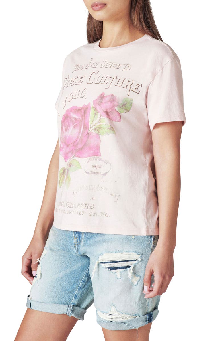 Lucky Brand Rose Graphic Tee, Alternate, color,