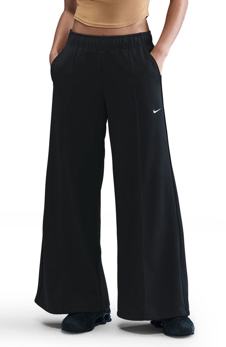 Nike Sportswear Wide Leg Track Pants, Main, color, 010 Black/Sail