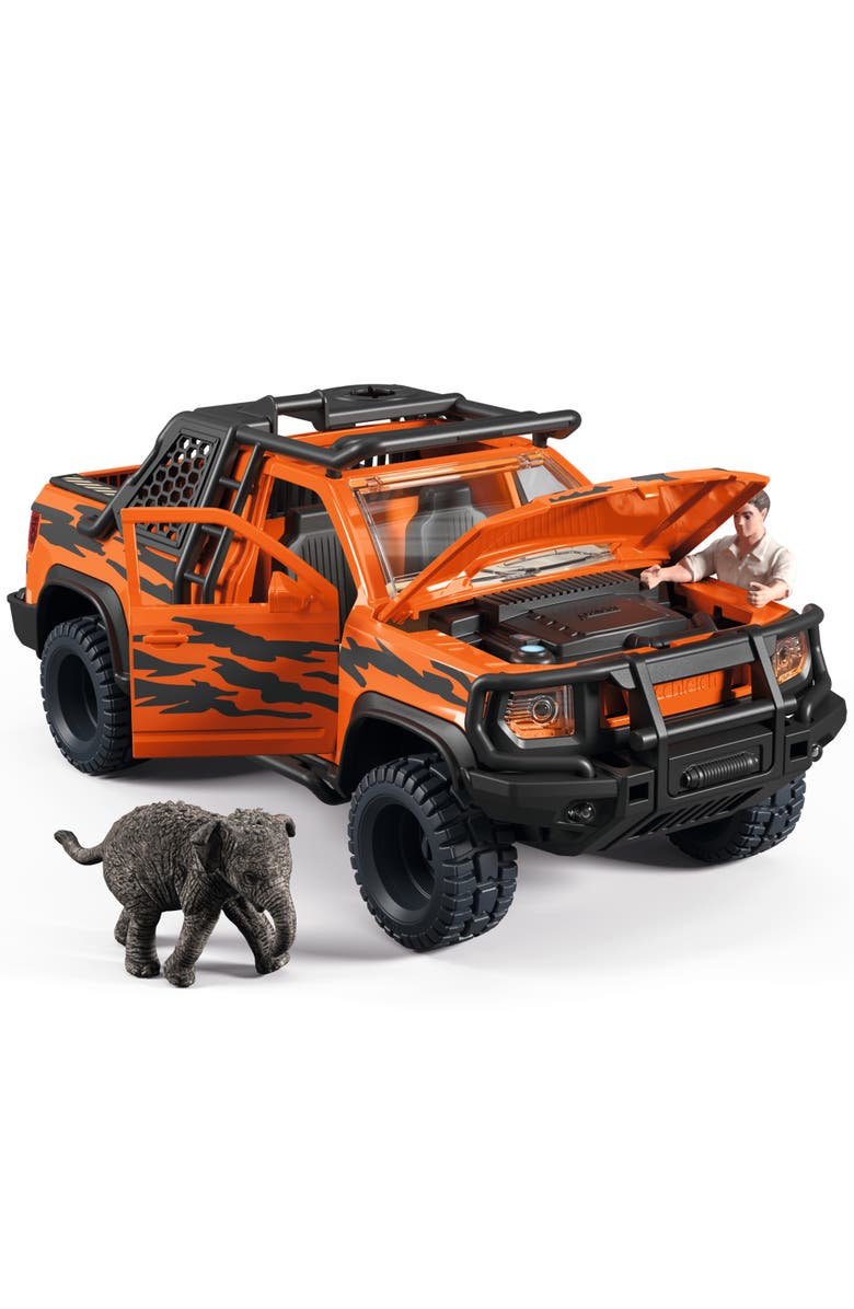 Schleich Wild Life, Off Road Adventure In The Jungle, 37 Piece Animal Rescue, Alternate, color, Multicolored