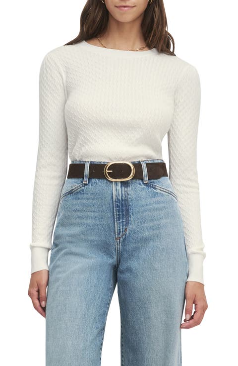 The Career Girl Textured Crewneck Sweater