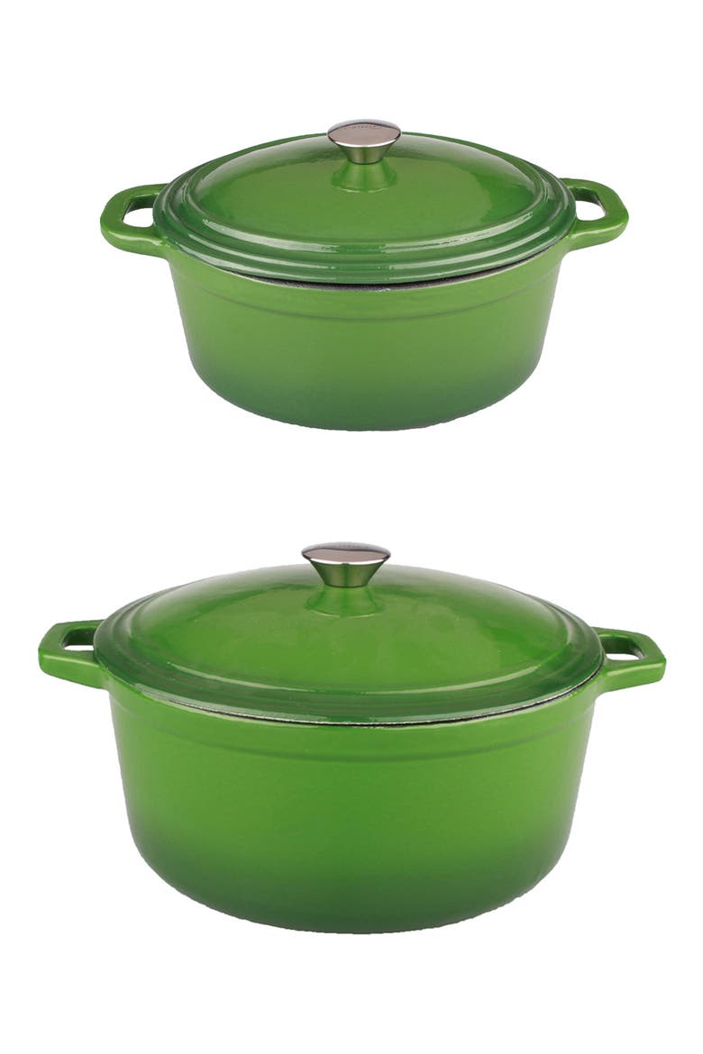 Neo 4-Piece Stockpot Set, Main, color, GREEN