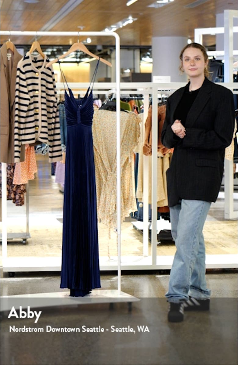 Aries Pleated Cutout Maxi Dress, sales video thumbnail