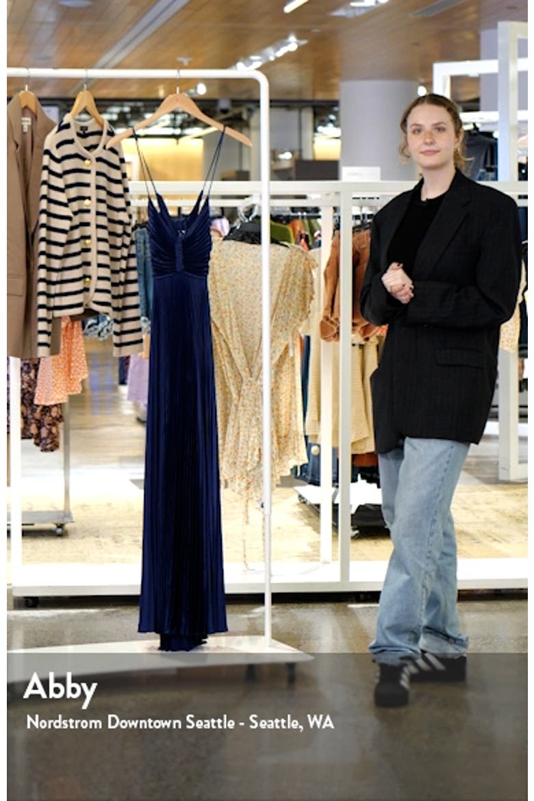 Aries Pleated Cutout Maxi Dress video