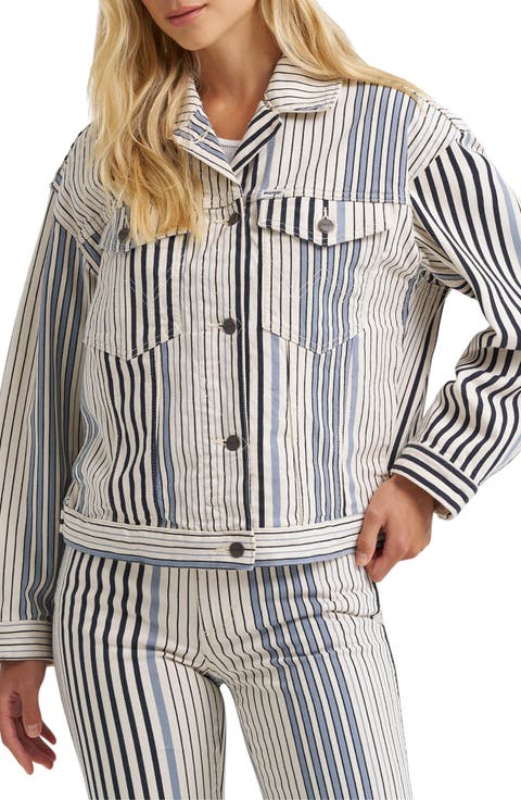 Stripe Denim Trucker Jacket