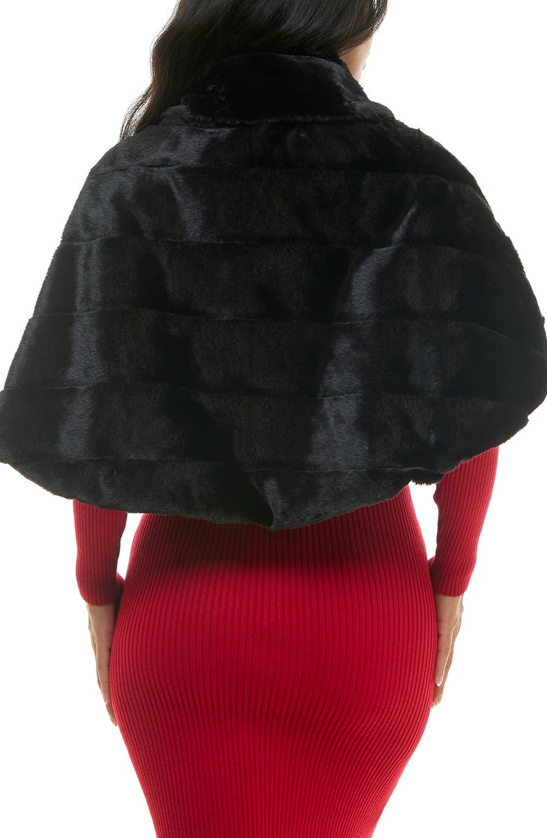 Nina Leonard Faux Fur Capelet, Alternate, color, 